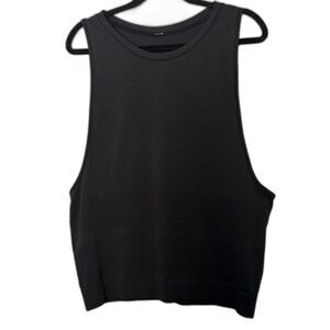 Lululemon Black Seamless  Tank Top Breathable Athletic Workout Yoga Minimalist